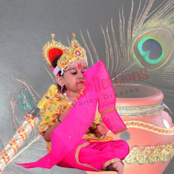 Krishna Embrodery Dress for kids - Image 5