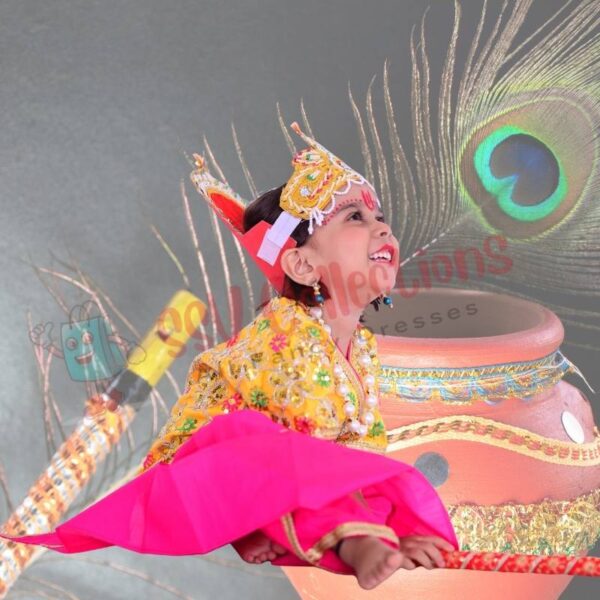 Krishna Embrodery Dress for kids - Image 6