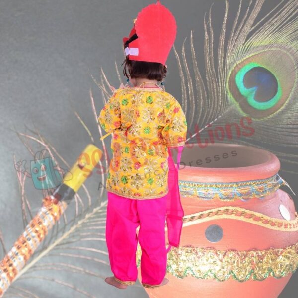 Krishna Embrodery Dress for kids - Image 3
