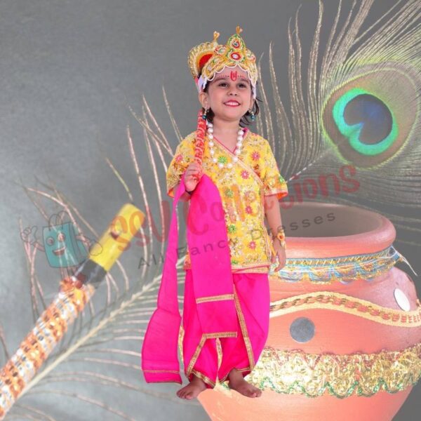 Krishna Embrodery Dress for kids - Image 4