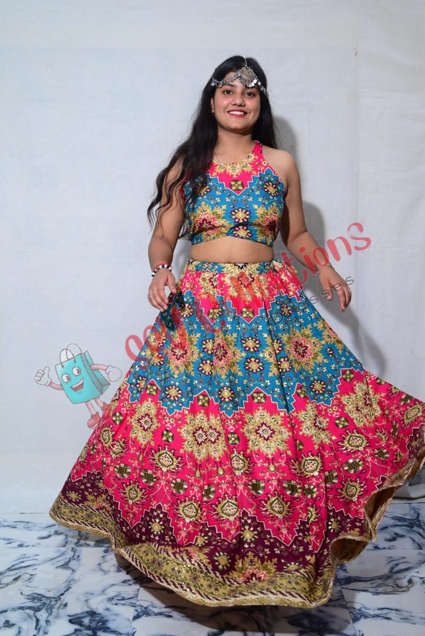 Garba Navrati Lehenga/ Assorted Colours (Stylish)