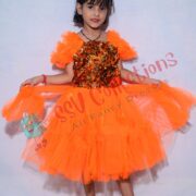Western Dress For Kids (Orange)