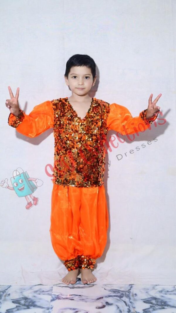 Western Dress For Kids (Orange For Boy)