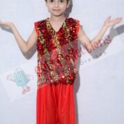 Red Gold Sitara Western Dress (For Boy)
